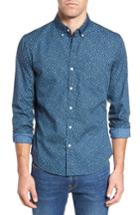 Men's Bonobos Slim Fit Washed Penguin Print Sport Shirt - Blue
