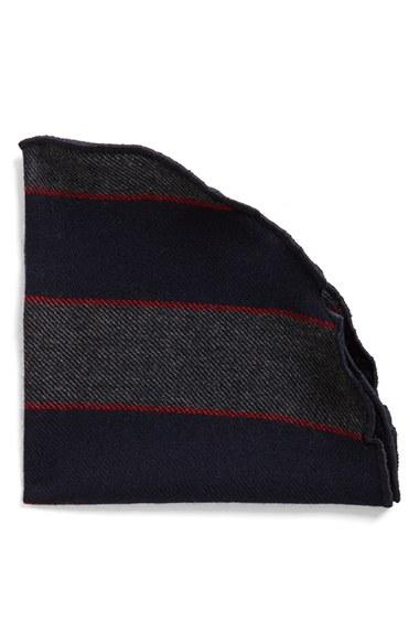 Men's Alexander Olch Stripe Wool & Cashmere Pocket Round