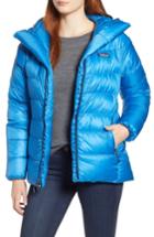 Women's Patagonia Fitz Roy Water Repellent 800-fill-power Down Parka, Size - Blue