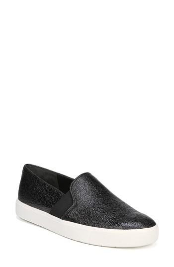 Women's Vince 'blair 12' Leather Slip-on Sneaker M - Black
