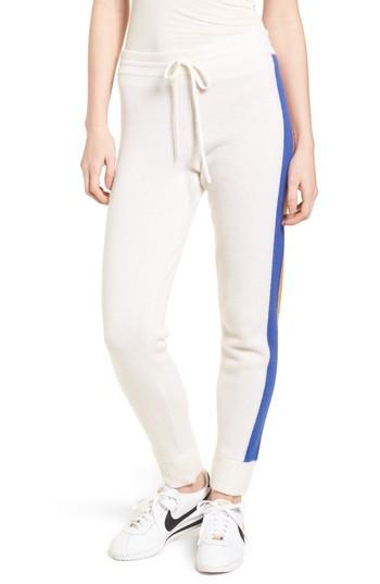 Women's Juicy Couture Side Stripe Cashmere Track Pants - White