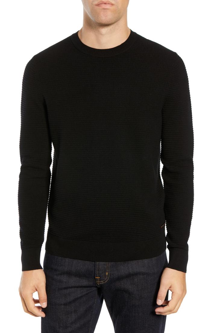 Men's Boss Kalinks Slim Fit Sweater - Black