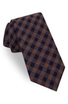 Men's Ted Baker London Grand Plaid Wool & Silk Tie, Size - Beige