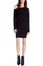 Women's Michael Stars Madison One-shoulder Ribbed Sweater Dress - Grey