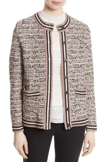 Women's M Missoni Metallic Tweed Jacket Us / 42 It - Pink