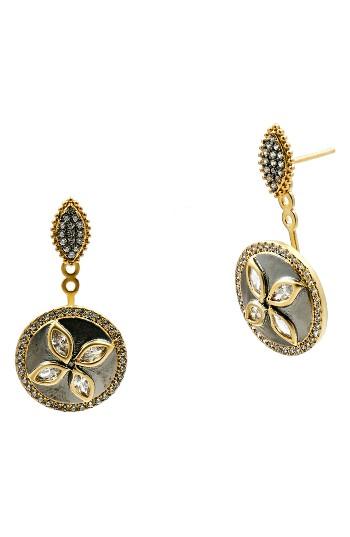 Women's Freida Rothman Fleur Bloom Drop Back Earrings