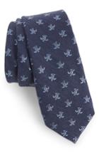 Men's Nordstrom Men's Shop Turtle Time Silk & Wool Skinny Tie, Size - Blue