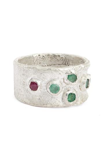 Women's Franny E Jewelry Emerald & Ruby Ring