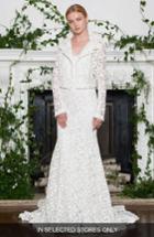 Women's Monique Lhuillier Sawyer Guipure Lace Moto Jacket, Size In Store Only - Ivory