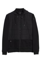 Men's Boss Skiles Quilted Zip Hoodie, Size - Black
