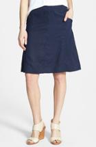 Women's Eileen Fisher Organic Linen Knee Length Skirt, Size Small - White (regular & ) (online Only)