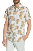Men's Bonobos Slim Fit Print Sport Shirt R - White