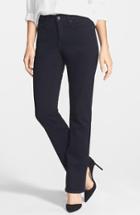 Women's Nydj 'billie' Stretch Mini Bootcut Jeans - Black