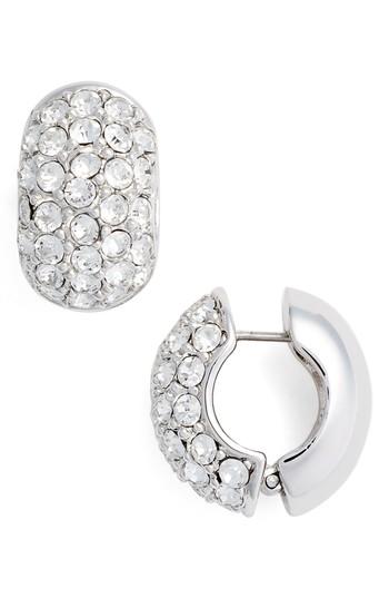 Women's Erwin Pearl Silvertone Pave Reversible Earrings