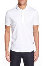 Men's Boss 'pressler' Fit Polo, Size Xx-large - White