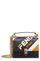 Fendi X Fila Small Kan I Mania Logo Shoulder Bag - Black