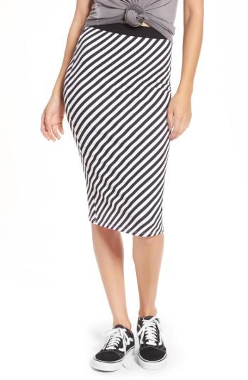 Women's Volcom Futures Past Stripe Skirt - Black
