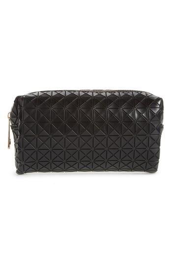 Yoki Bags Diamond Embossed Cosmetics Bag, Size - Black