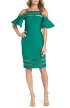 Women's Tadashi Shoji Cold Shoulder Sheath Dress - Green