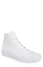 Men's Converse Chuck Taylor All Star Flyknit Hi Sneaker .5 M - White