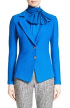 Women's St. John Collection Clair Knit Peplum Jacket - Blue