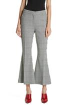 Women's Robert Rodriguez Checked Crop Flare Trousers - Black
