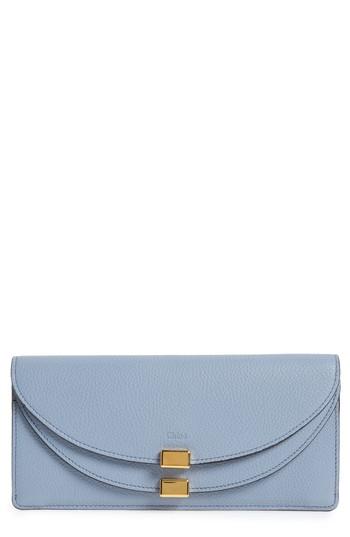 Women's Chloe Georgia Continental Leather Wallet - Blue