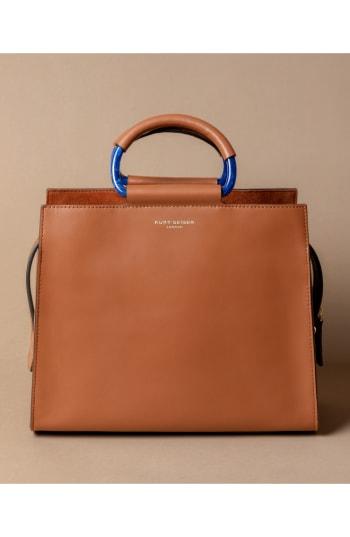 Kurt Geiger London Harriet Leather Box Tote - Black