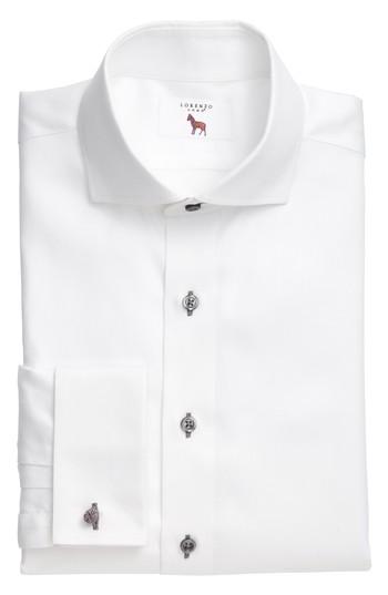 Men's Lorenzo Uomo Trim Fit Solid Dress Shirt .5 - 34 - White