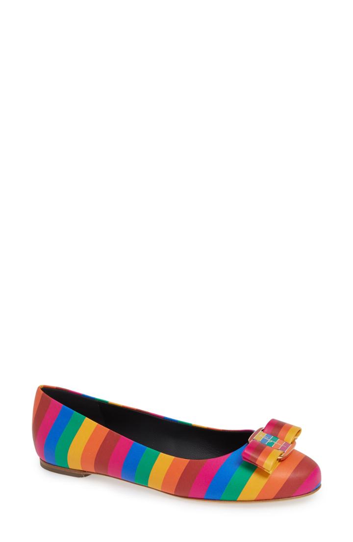 Women's Salvatore Ferragamo Varina Rainbow Flat