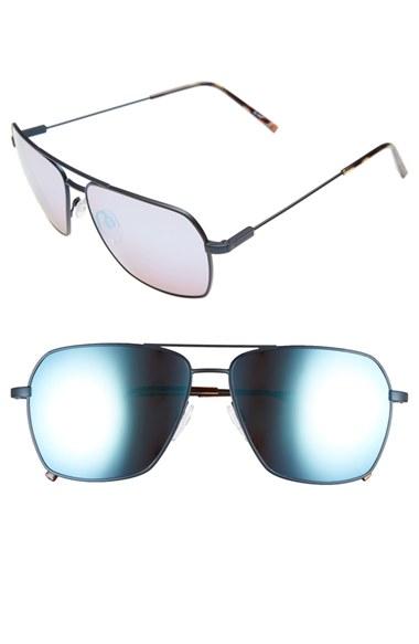 Women's Electric 'av2' 59mm Navigator Sunglasses - Midnight/ Rose Sky Blue Chrome