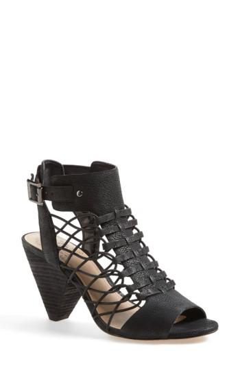 Women's Vince Camuto 'evel' Leather Sandal M - Black