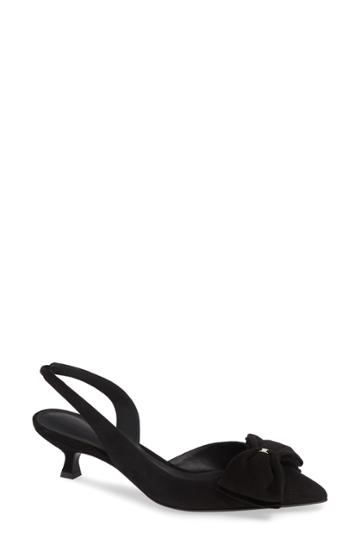 Women's Salvatore Ferragamo Reda Bow Slingback Pump B - Black