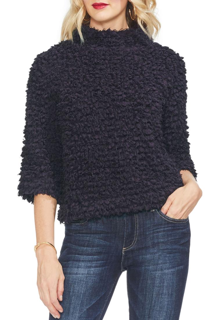 Women's Vince Camuto Mock Neck Popcorn Top