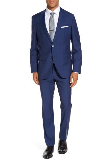 Men's Boss Trim Fit Solid Wool Suit