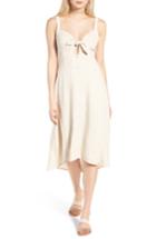 Women's Astr The Label Tie Front Midi Dress - Beige