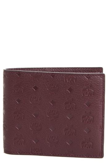 Men's Mcm Monogram Leather Wallet - Brown