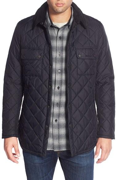 Men's Barbour 'akenside' Regular Fit Quilted Jacket, Size - Blue