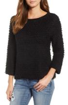 Women's Caslon Loop Stitch Crewneck Sweater - Black