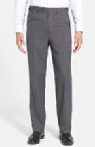 Men's Berle Self Sizer Waist Tropical Weight Flat Front Trousers X 30 - Grey