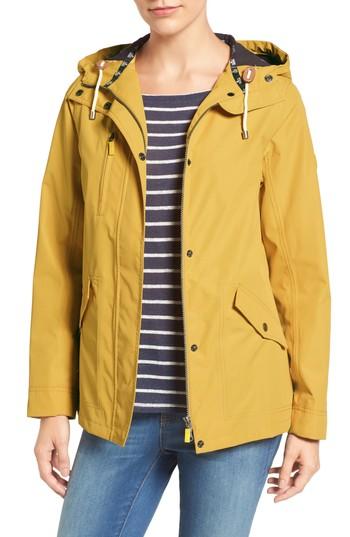 Women's Barbour Headland Waterproof Hooded Raincoat Us / 14 Uk - Metallic