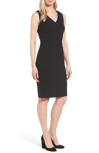 Women's Boss Dictana Ponte Knit Sheath Dress - Black