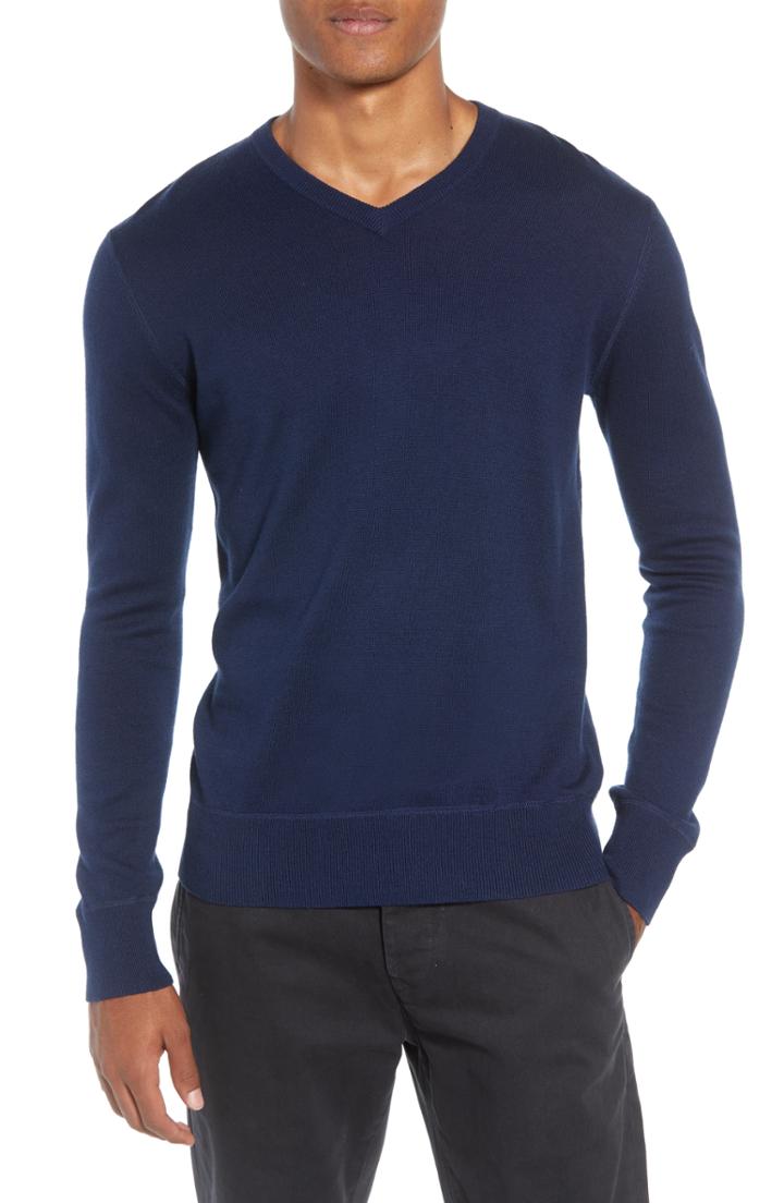 Men's Life/after/denim Tournament Slim Fit V-neck Sweater - Blue
