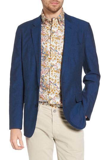 Men's J.crew Ludlow Cotton & Linen Blazer L - Blue