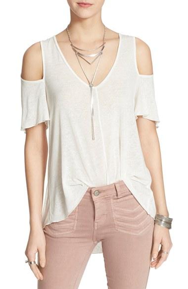 Women's Free People 'bittersweet' Cold Shoulder Top