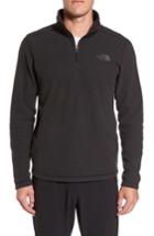 Men's The North Face Texture Cap Rock Quarter Zip Fleece Jacket - Black