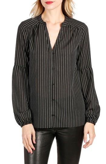 Women's Paige Emilia Pinstripe Top - Black