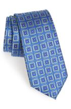 Men's Nordstrom Men's Shop Sublime Squares Geometric Silk Tie, Size - Green