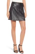Women's Bp. Faux Leather Miniskirt - Black