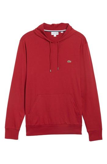 Men's Lacoste Pullover Hoodie (l) - Red